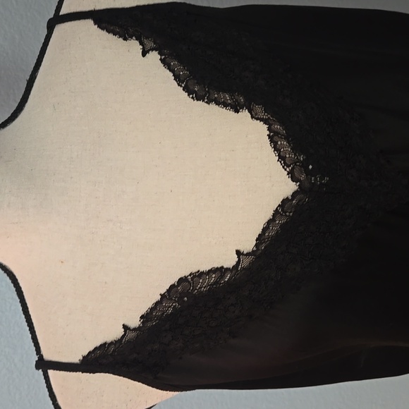 CALYPSO ST BARTH Silk Lace Trim Black Camisole Adjustable Straps Sz Large - Picture 2 of 14